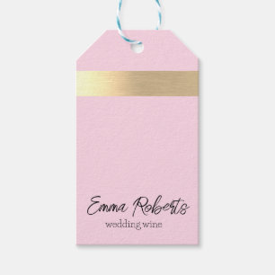 Tequila Sunrise Pink Gold Foil Rustikale Imitate Geschenkanhänger