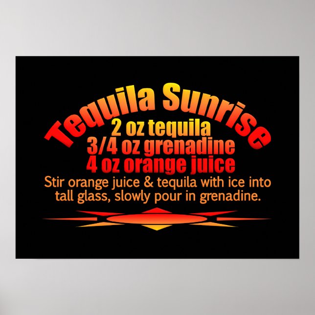 Tequila Sunrise Poster (Vorne)