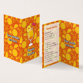 Tequila Sunrise Recipe Visitenkarten