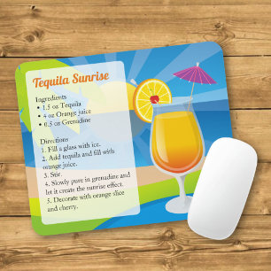 Tequila Sunrise Rezept-Mauspad Mousepad