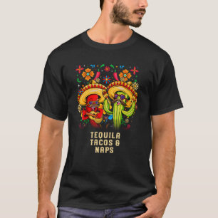 Tequila-Tacos und Nickerchen Cocktail Humor Margar T-Shirt
