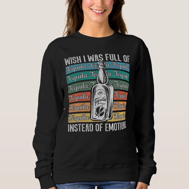 Tequila Tequila Limette Salz Trinkwitz Tequila Sweatshirt (Vorderseite)