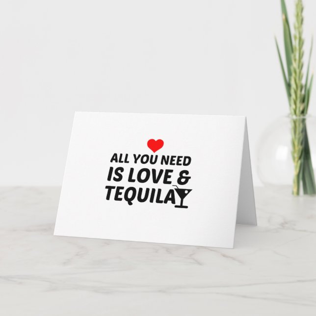 TEQUILA UND LIEBE FEIERTAGSKARTE (Vorderseite)