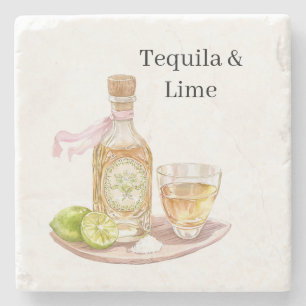 Tequila und Limette Steinuntersetzer