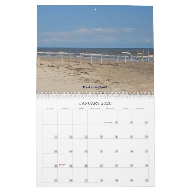 TeraBella Fotografie stellt Galveston, Texas dar Kalender (Jan 2026)