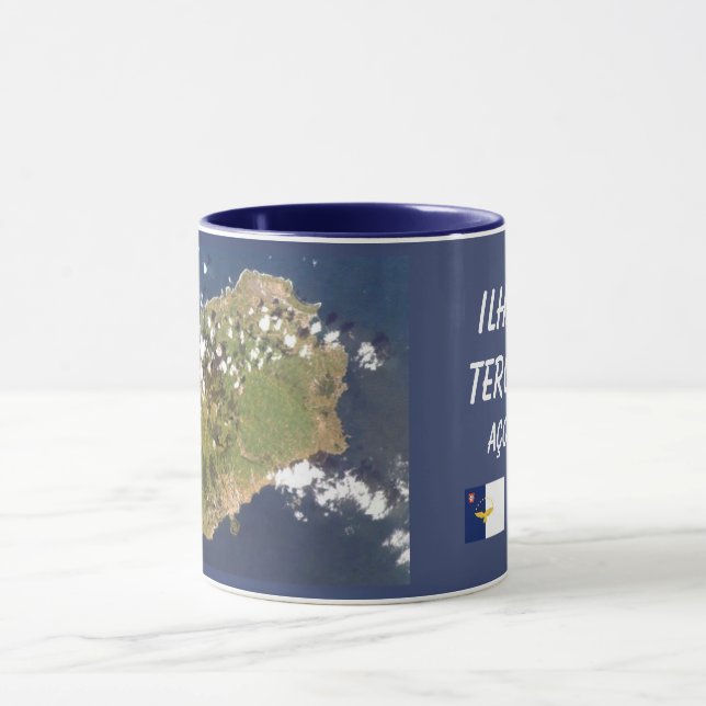 Terceira Azoren Raum-Karten-Schale Tasse (Zentrum)