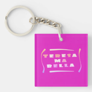 Teresa Bella aus ihren Mischfarben Coffee Tasse Schlüsselanhänger