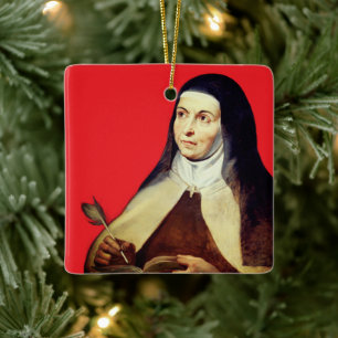 Teresa von Ávila von Rubens Keramikornament