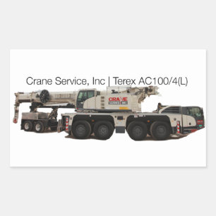 Terex AC100-4L Rechteckiger Aufkleber
