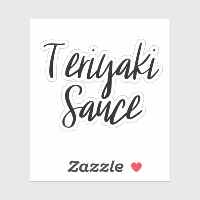 Teriyaki Sauce Speichersticker Aufkleber (Blatt)