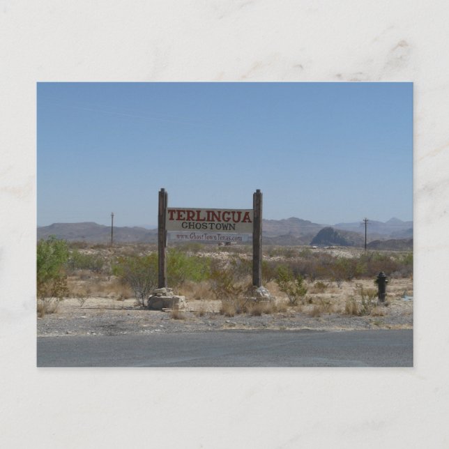 Terlingua Ghost Town/Texas Postkarte (Vorderseite)