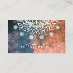 Terme Lotus Flower Mandala Yoga Carte de visite