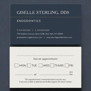 Termin-Erinnerung für Endodontie-Praxis Terminkarte