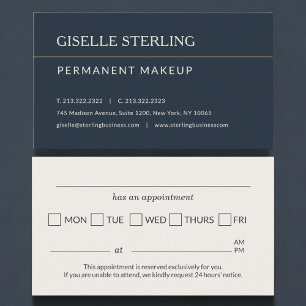 Termin Erinnerung für permanentes Make-up im Büro