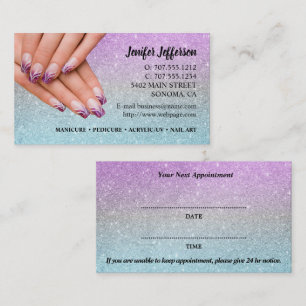 Termin-Karte für Nagelstudio Treuekarte