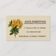 Termin-Karten für Psychologen mit Blumenmotiv