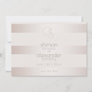 Termin vormerken   Elegante moderne rosa Perlen-St Save The Date