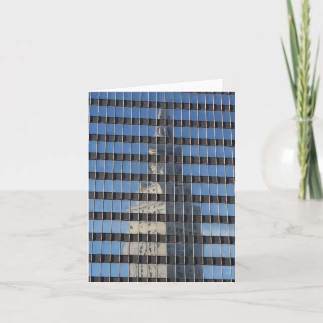 "Terminalturm - reflektiert" - Gruß Karte (Vorderseite)