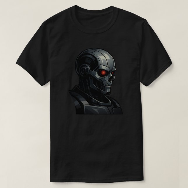Terminator Skull Power Force Graphic Design Cool  T-Shirt (Design vorne)