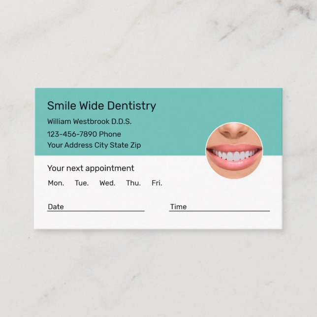 Termine Business Cards Modernes Design Visitenkarte (Vorderseite)