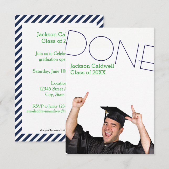 Terminé Photo verticale - 3x5 Invitation de la fêt (Devant / Derrière)