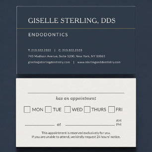 Termineinladung für Endodontie-Praxis Visitenkarte