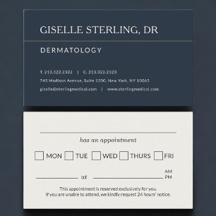 Terminerinnerung für die Dermatologie-Praxis Terminkarte