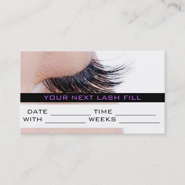 Terminierungskarte Make-up Lash Extensions Salon Terminkarte (Vorderseite)