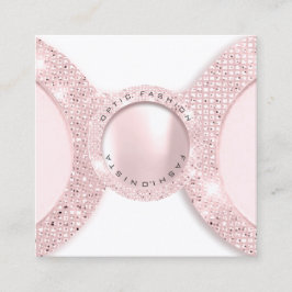 Terminierungskarte Optische Rose Glitzer Pearl Telefonnummerkarte