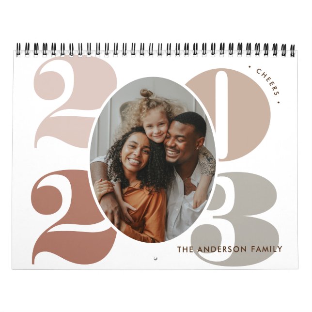 Terminkalender für elegante Multi-Family-Foto-Erin Kalender (Titelbild)