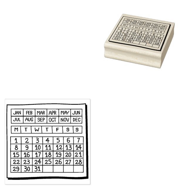 Terminkalender Gummistempel (Stempel)