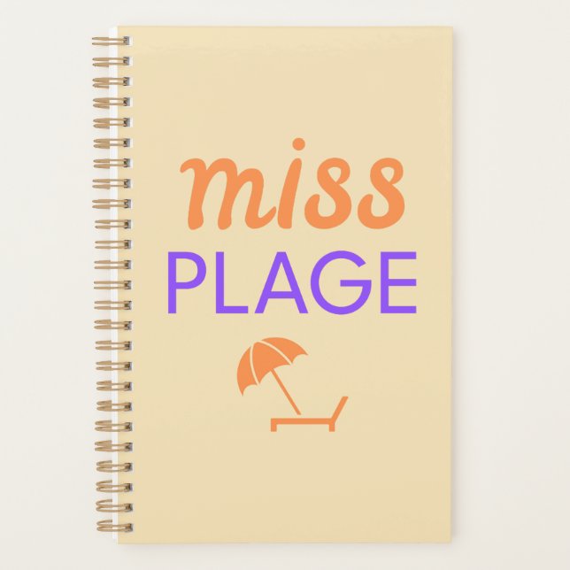 Terminkalender Miss Strand. Weihnachtsgeschenk Planer (Vorderseite)
