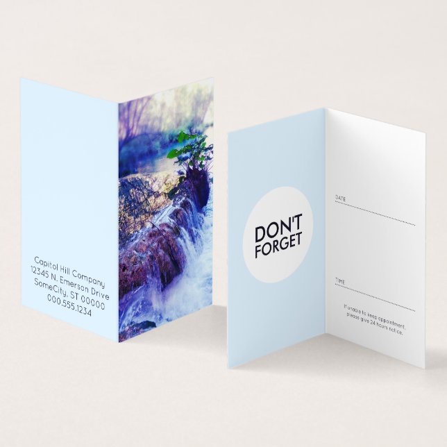 Terminkarte für Wasserhahn Visitenkarten (Innenseite und Außenseite)