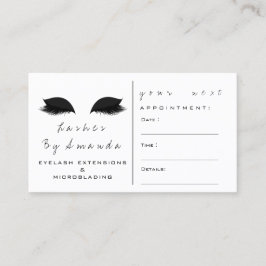 Terminkarte Makeup Artist Black Whisse Lash