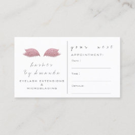 Terminkarte Makeup Artist Blush White Lashes