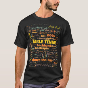 Terminologie für Tischtennis T-Shirt
