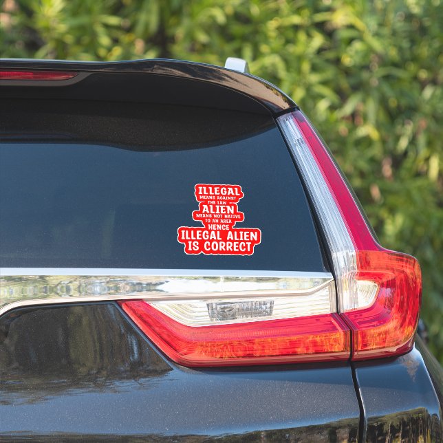 Terminologieaufkleber für illegale Alien Aufkleber (Auto Seite)