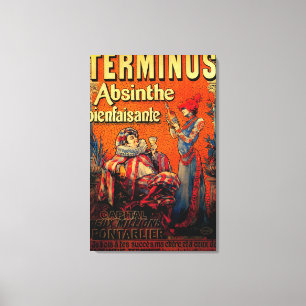 Terminus Absinthe Vintag PosterEurope Leinwanddruck