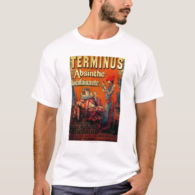 Terminus-Wermut Vintages PosterEurope T-Shirt (Vorderseite)