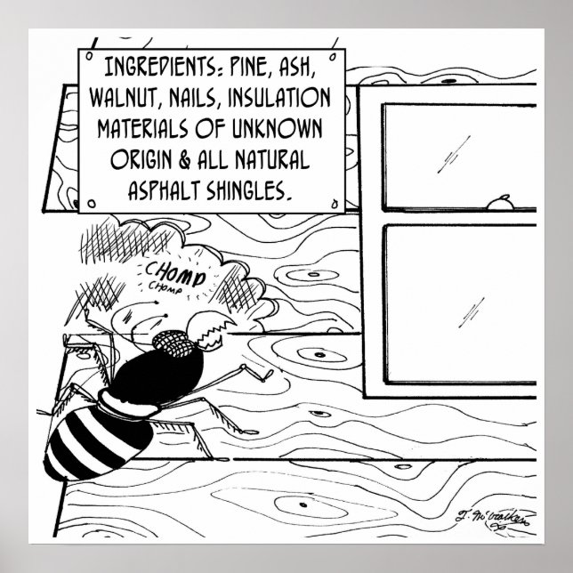 Termite Reads Liste der Inhaltsstoffe Poster (Vorne)