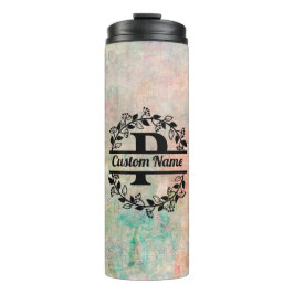Termo P Floral Monogram Letter Thermosbecher