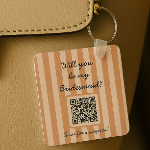 Terra Cotta Bridesmaid Vorschlag Foto Bag Charm Schlüsselanhänger