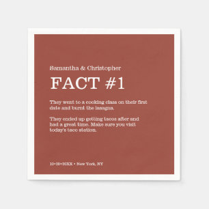 Terra Cotta Burnt Orange Custom Wedding Fakt Serviette