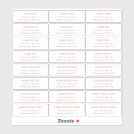 Terra Cotta Guest Address Labels