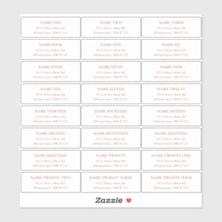 Terra Cotta Guest Address Labels