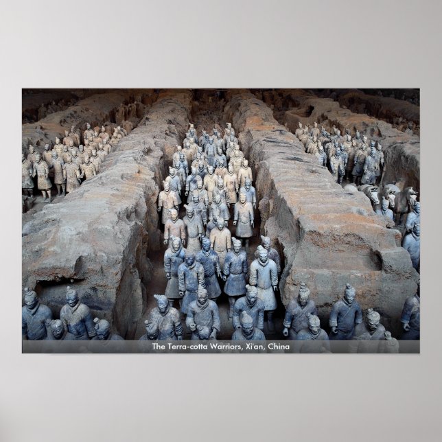 Terra-cotta-Krieger, Xi'an, China Poster (Vorne)
