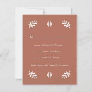 Terra Cotta Mexican RSVP Card Einladung