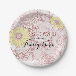 Terra Cotta Outlining Bouquet Custom Pappteller