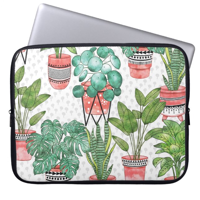 Terra Cotta Pflanze Pots Pattern. Laptopschutzhülle (Vorderseite)
