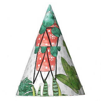 Terra Cotta Pflanze Pots Pattern. Partyhütchen